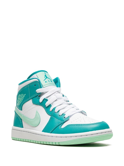 Shop Jordan Air  1 Mid "washed Teal" Sneakers In Blue