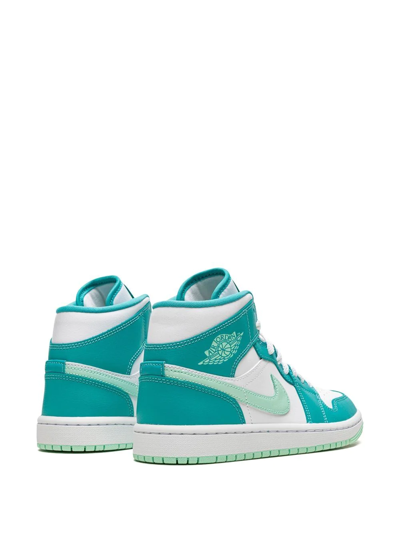 Shop Jordan Air  1 Mid "washed Teal" Sneakers In Blue