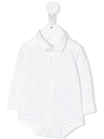 Shop Il Gufo Cotton Shirt Body In White