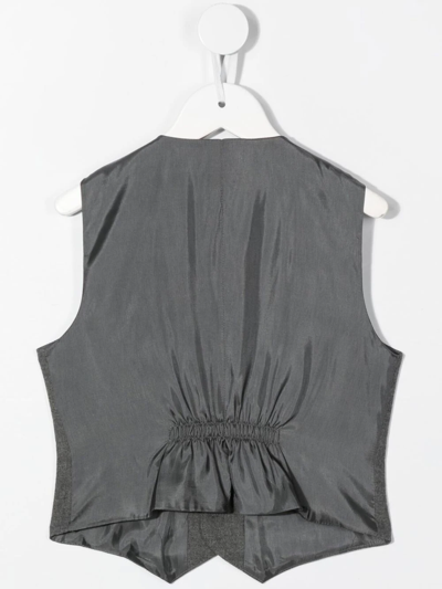 Shop Il Gufo Single-breasted Fitted Waistcoat In Grey