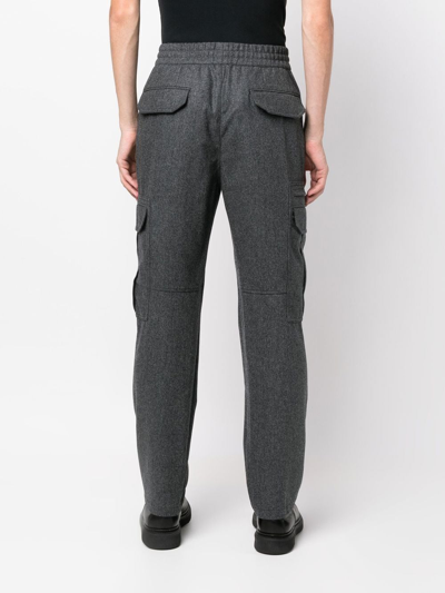 Shop Brioni Drawstring Straight-leg Trousers In Grey