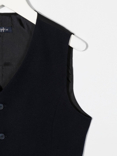Shop Il Gufo Single-breasted Fitted Waistcoat In Blue