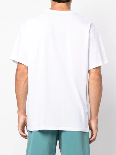 Shop Etro Logo Crew-neck T-shirt In White
