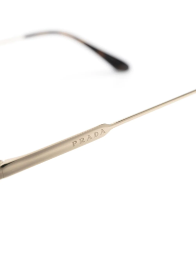 Prada Aviator Frame Sunglasses In Gold