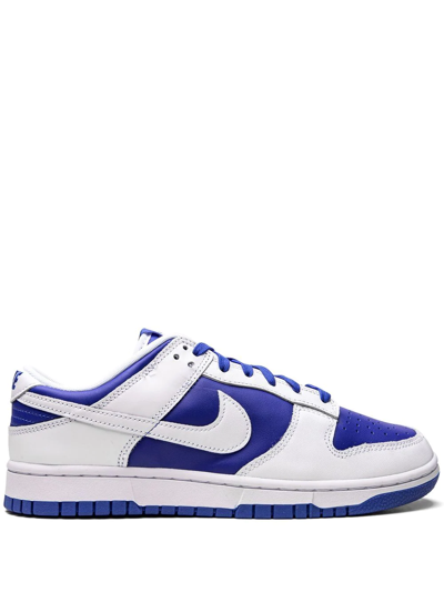 Shop Nike Dunk Low "racer Blue White" Sneakers In Purple