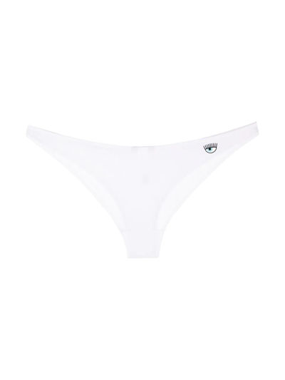 Chiara Ferragni Eyelike-motif Stretch-cotton Thong In White