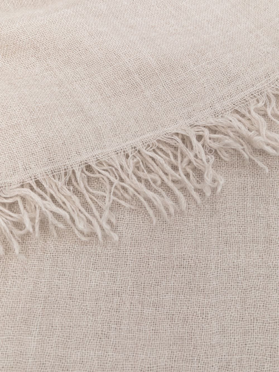 Faliero Sarti Frayed-edge Cashmere Scarf In Neutrals