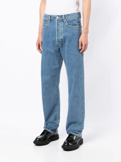 Shop Kenzo Mid-rise Straight-leg Jeans In Blue