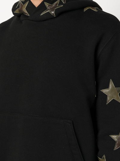 Shop Amiri Star-patch Hoodie In Black