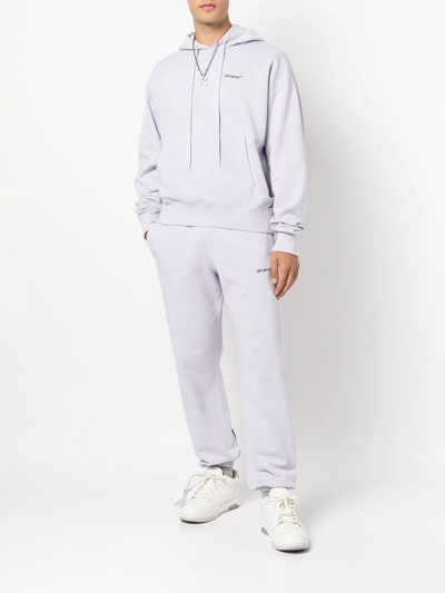 箭头图案印花连帽衫