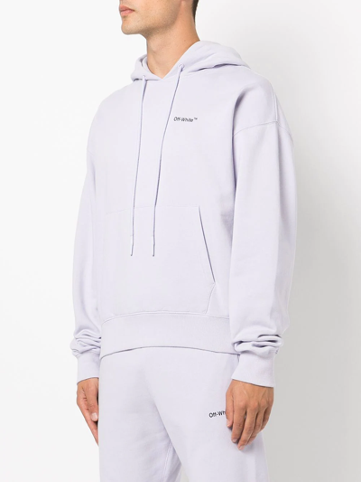 箭头图案印花连帽衫