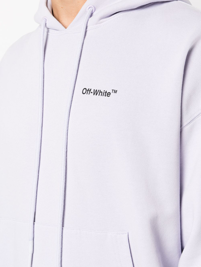 箭头图案印花连帽衫