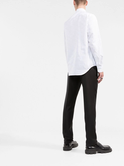 Versace Hemd Aus Baumwoll-jacquard In White