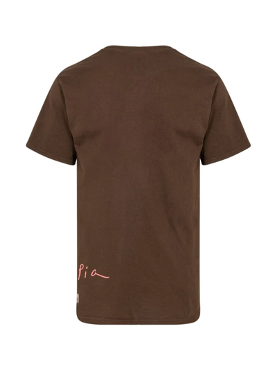 Shop Travis Scott All Seeing Hands Crew Neck T-shirt In Brown