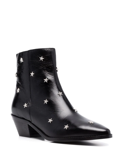 Shop Zadig & Voltaire Star-studded Ankle Boots In Black