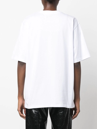 Msgm Graphic-print Cotton T-shirt In White