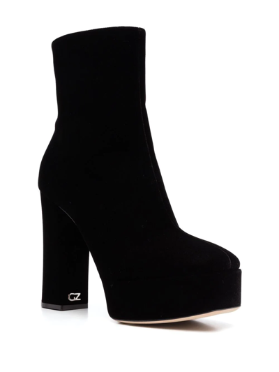 Shop Giuseppe Zanotti 130mm Platform Ankle Boots In Black