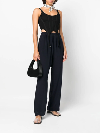 Shop Vivienne Westwood Wide-leg High-waisted Trousers In Blue