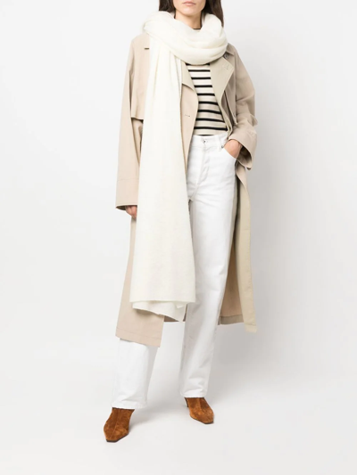 Shop Malo Long Cashmere Scarf In Neutrals