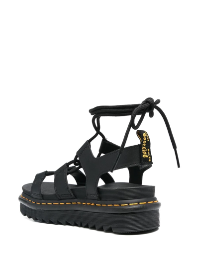 Shop Dr. Martens' Lace-up Open-toe Sandals In Black