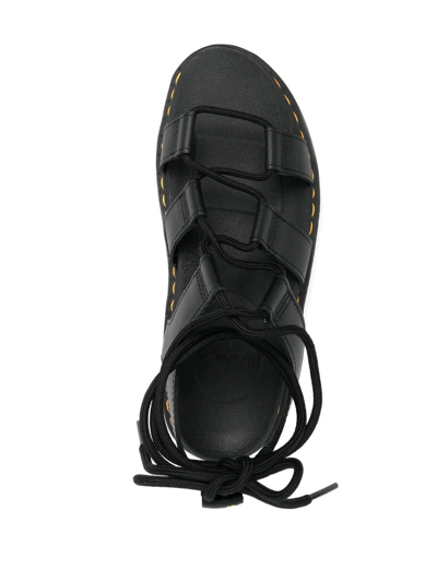 Shop Dr. Martens' Lace-up Open-toe Sandals In Black