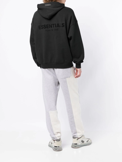 Shop Essentials Logo-print Hoodie In Black