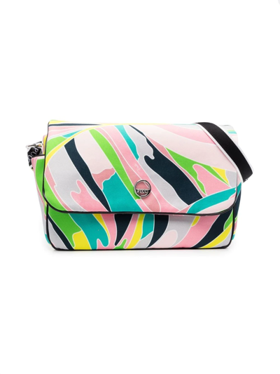 Emilio Pucci Junior Abstract-pattern Baby Changing Bag In Pink | ModeSens