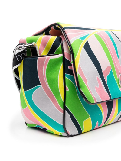 Emilio Pucci Junior Abstract-pattern Baby Changing Bag In Pink | ModeSens