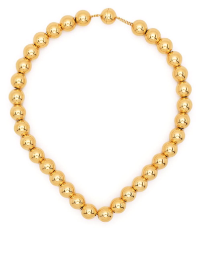 Shop Jil Sander Gold-plated Bead Necklace