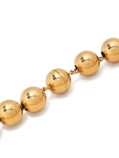 Shop Jil Sander Gold-plated Bead Necklace
