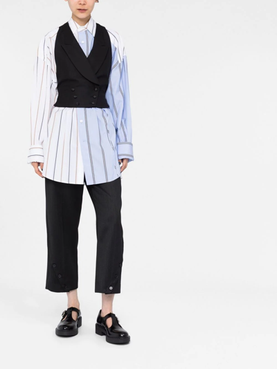 Maison Margiela Halterneck Double-breasted Waistcoat In Black