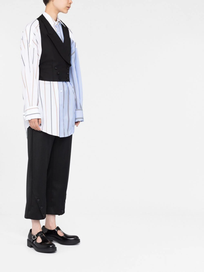 Maison Margiela Halterneck Double-breasted Waistcoat In Black