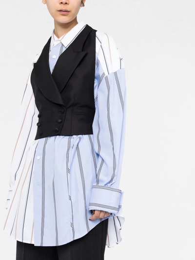 Maison Margiela Halterneck Double-breasted Waistcoat In Black