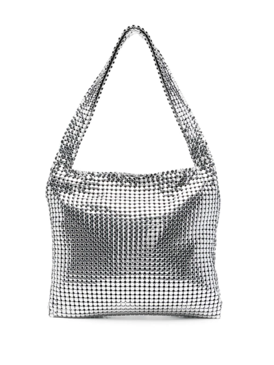 Shop Paco Rabanne Chainmail Tote Bag In Silver