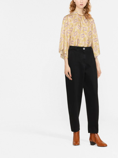 Shop Forte Forte Embroidered Shift Blouse In Neutrals