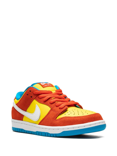 Shop Nike Sb Dunk Low "bart Simpson" Sneakers In Red