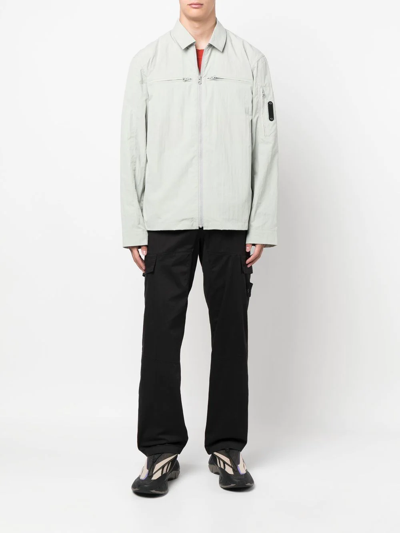 A-cold-wall* Gaussian Collared Boxy-fit Recycled-polyamide-blend Overshirt In Grey