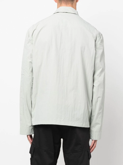 A-cold-wall* Gaussian Collared Boxy-fit Recycled-polyamide-blend Overshirt In Grey