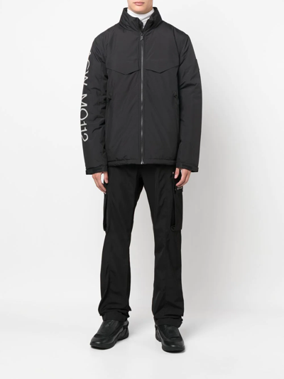 Shop A-cold-wall* Logo Zipped Jacket In Black