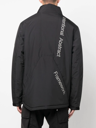 Shop A-cold-wall* Logo Zipped Jacket In Black