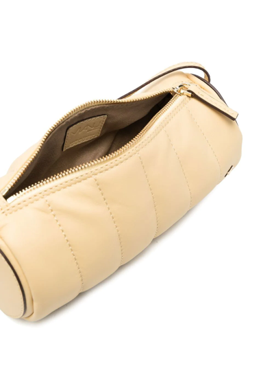 Manu Atelier Padded Cylinder Shoulder Bag In Neutrals
