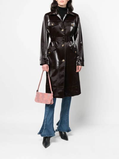 By Far Rachel Logo-stud Shoulder Bag In Pink