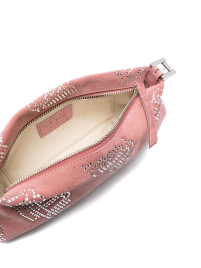 By Far Rachel Logo-stud Shoulder Bag In Pink