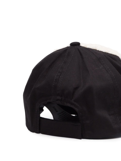 Shop Moschino Logo Patch Cap In Black