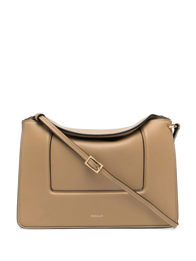 Shop Wandler Penelope Shoulder Bag In Brown