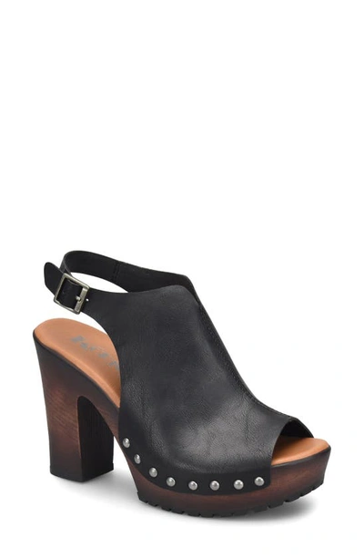 Shop Korks By Kork-ease Korks Arden Open Toe Heeled Sandal In Black