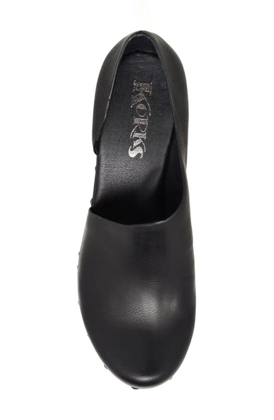 Korks By Kork-ease Korks Arielle Wood Sole D'orsay Pump In Black