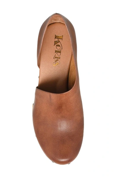 Shop Korks By Kork-ease Arielle Wood Sole D'orsay Pump In Tan