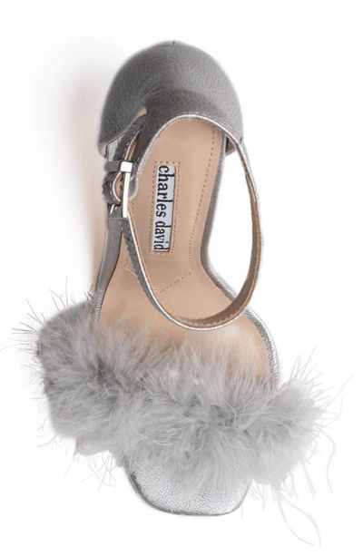 Shop Charles David Esquire Feather Sandal In Silver