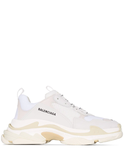 Balenciaga Triple S Off-white Mesh Sneakers | ModeSens